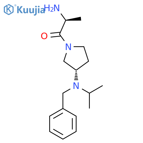 (S)-2-Amino-1-[(S)-3-(benzyl-isopropyl-amino)-pyrrolidin-1-yl]-propan-1-one structure