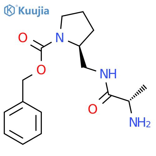 (S)-2-[((S)-2-Amino-propionylamino)-methyl]-pyrrolidine-1-carboxylic acid benzyl ester structure