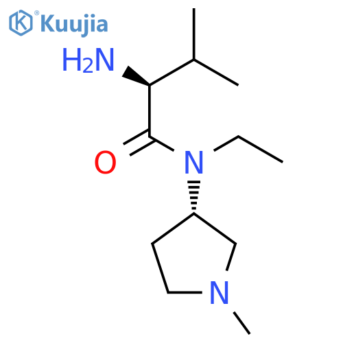 (S)-2-Amino-N-ethyl-3-methyl-N-((S)-1-methyl-pyrrolidin-3-yl)-butyramide structure