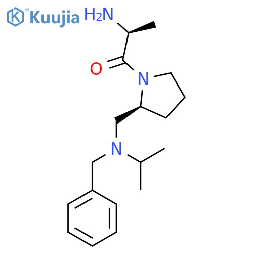 (S)-2-Amino-1-{(S)-2-[(benzyl-isopropyl-amino)-methyl]-pyrrolidin-1-yl}-propan-1-one structure