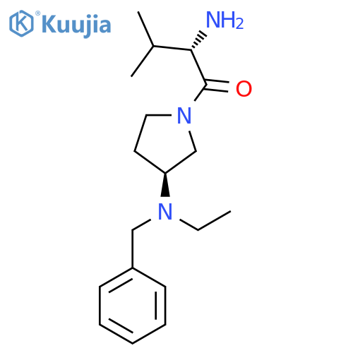 (S)-2-Amino-1-[(S)-3-(benzyl-ethyl-amino)-pyrrolidin-1-yl]-3-methyl-butan-1-one structure