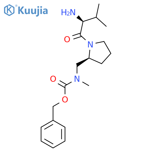 [(S)-1-((S)-2-Amino-3-methyl-butyryl)-pyrrolidin-2-ylmethyl]-methyl-carbamic acid benzyl ester structure