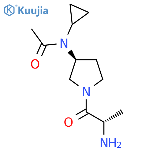N-[(S)-1-((S)-2-Amino-propionyl)-pyrrolidin-3-yl]-N-cyclopropyl-acetamide structure