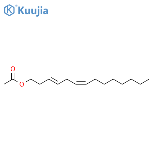 3,6-Tetradecadien-1-ol, acetate, (E,Z)- structure
