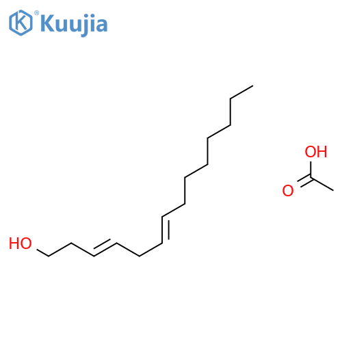 3,6-Tetradecadien-1-ol, acetate, (Z,E)- structure