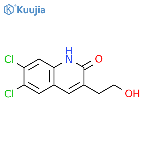 2(1H)-Quinolinone, 6,7-dichloro-3-(2-hydroxyethyl)- structure