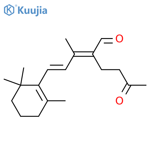 Hexanal, 2-[1-methyl-3-(2,6,6-trimethyl-1-cyclohexen-1-yl)-2-propenylidene]-5-oxo-, (E,E)- (9CI) structure