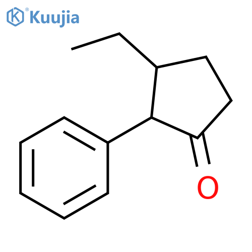 Cyclopentanone, 3-ethyl-2-phenyl- structure