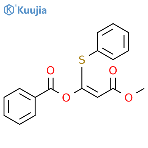 2-Propenoic acid, 3-(benzoyloxy)-3-(phenylthio)-, methyl ester, (Z)- structure