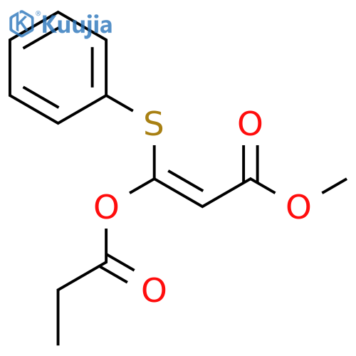 2-Propenoic acid, 3-(1-oxopropoxy)-3-(phenylthio)-, methyl ester, (Z)- structure