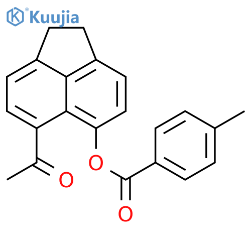 Benzoic acid, 4-methyl-, 6-acetyl-1,2-dihydro-5-acenaphthylenyl ester structure