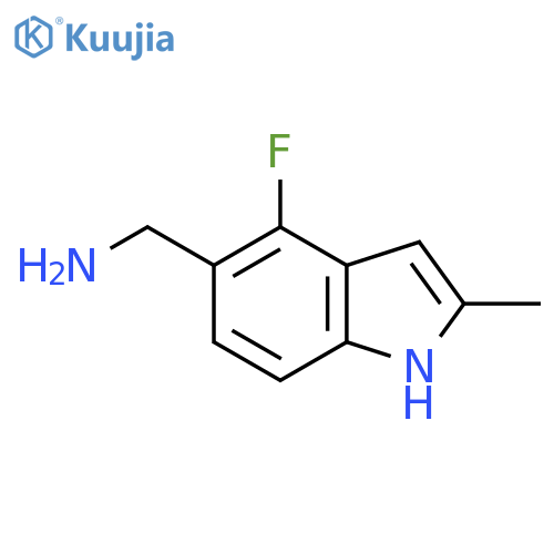(4-Fluoro-2-methyl-1H-indol-5-yl)methylamine structure