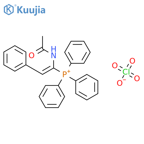 Phosphonium, [1-(acetylamino)-2-phenylethenyl]triphenyl-, perchlorate structure