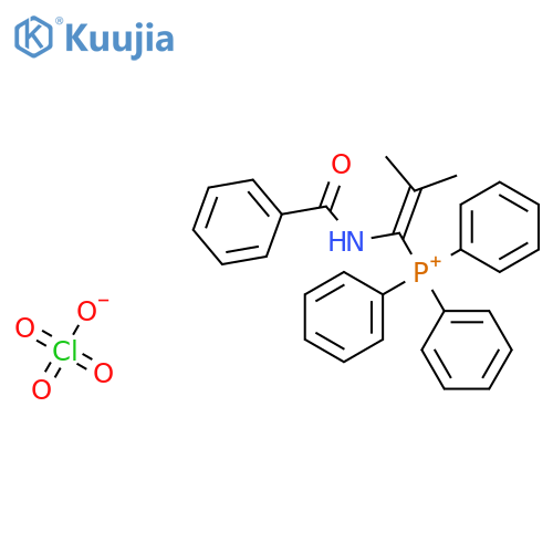 Phosphonium, [1-(benzoylamino)-2-methyl-1-propenyl]triphenyl-,perchlorate structure