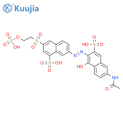 1-Naphthalenesulfonic acid,7-[[6-(acetylamino)-1-hydroxy-3-sulfo-2-naphthalenyl]azo]-3-[[2-(sulfooxy)ethyl]sulfonyl]- structure