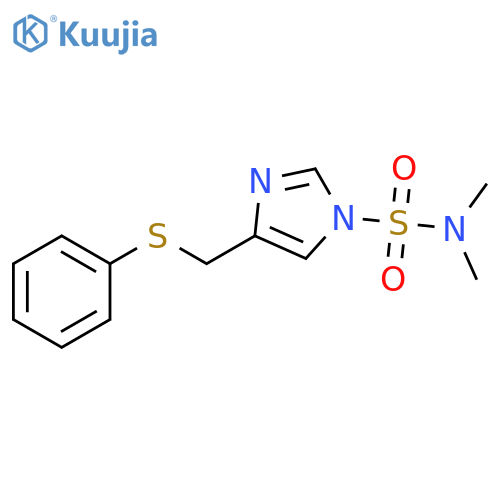 1H-Imidazole-1-sulfonamide, N,N-dimethyl-4-[(phenylthio)methyl]- structure