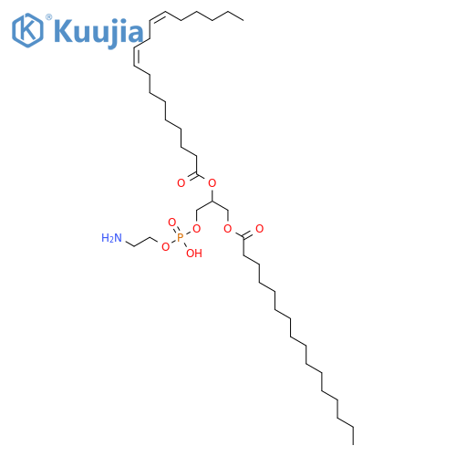 9,12-Octadecadienoicacid (9Z,12Z)-,1-[[[(2-aminoethoxy)hydroxyphosphinyl]oxy]methyl]-2-[(1-oxohexadecyl)oxy]ethylester structure
