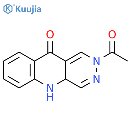 Pyridazino[4,5-b]quinolin-10(2H)-one, 2-acetyl-4a,5-dihydro- structure