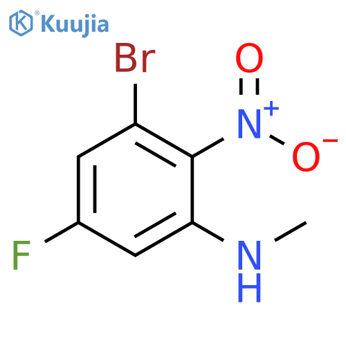 3-bromo-5-fluoro-N-methyl-2-nitroaniline structure