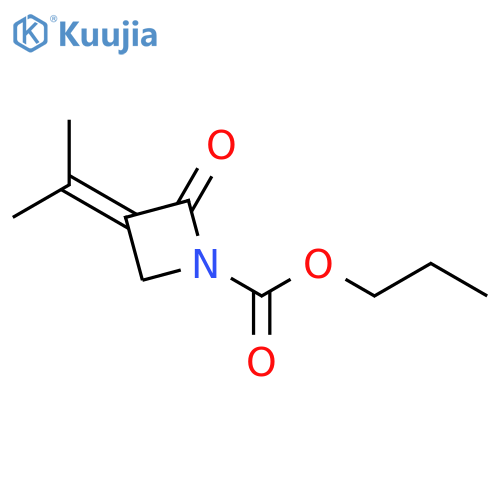 1-Azetidinecarboxylic acid, 3-(1-methylethylidene)-2-oxo-, propyl ester structure