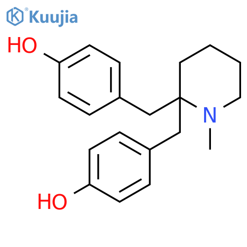 Phenol, 4,4'-[(1-methyl-2-piperidinylidene)bis(methylene)]bis- structure