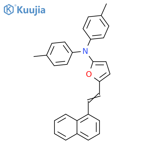 2-Furanamine, N,N-bis(4-methylphenyl)-5-[2-(1-naphthalenyl)ethenyl]- structure