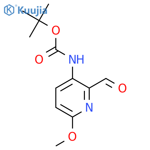 Tert-butyl N-(2-formyl-6-methoxypyridin-3-yl)carbamate structure