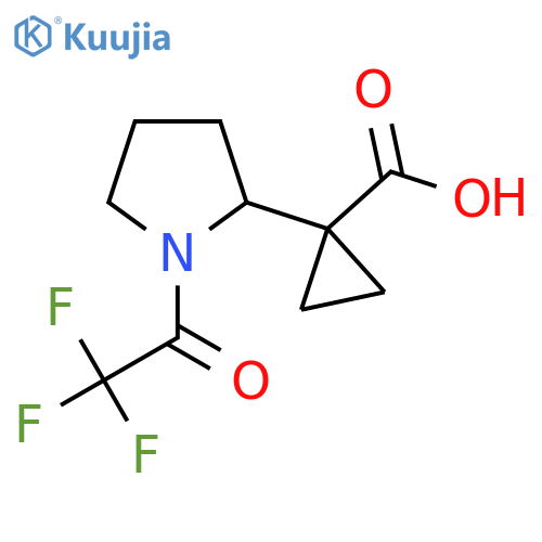 1-1-(2,2,2-trifluoroacetyl)pyrrolidin-2-ylcyclopropane-1-carboxylic acid structure