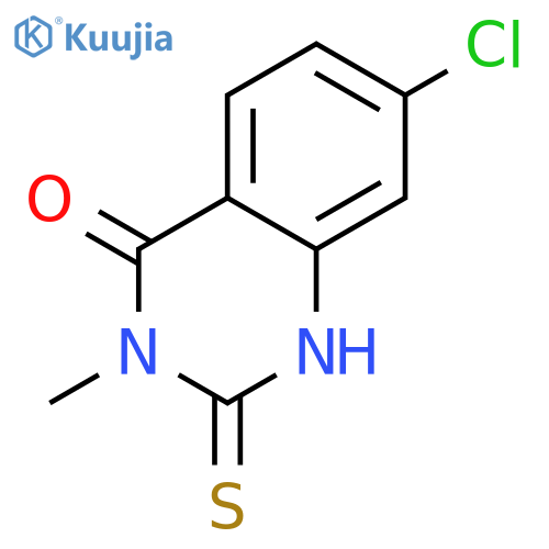 7-chloro-3-methyl-2-sulfanyl-3,4-dihydroquinazolin-4-one structure