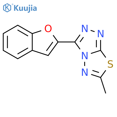 1,2,4-Triazolo[3,4-b][1,3,4]thiadiazole, 3-(2-benzofuranyl)-6-methyl- structure