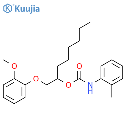 Carbamic acid, (2-methylphenyl)-, 1-[(2-methoxyphenoxy)methyl]heptylester structure