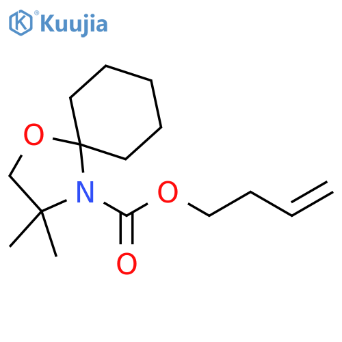 1-Oxa-4-azaspiro[4.5]decane-4-carboxylic acid, 3,3-dimethyl-, 3-buten-1-yl ester structure