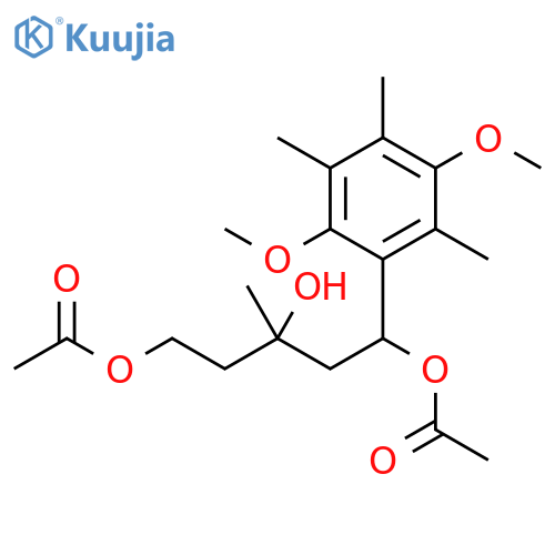 1,3,5-Pentanetriol, 1-(2,5-dimethoxy-3,4,6-trimethylphenyl)-3-methyl-,1,5-diacetate structure
