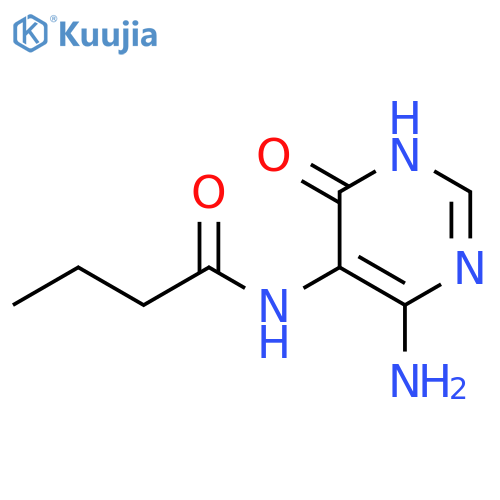 Butanamide, N-(6-amino-1,4-dihydro-4-oxo-5-pyrimidinyl)- structure