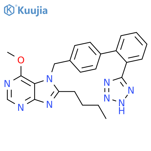 7H-Purine,8-butyl-6-methoxy-7-[[2'-(1H-tetrazol-5-yl)[1,1'-biphenyl]-4-yl]methyl]- structure