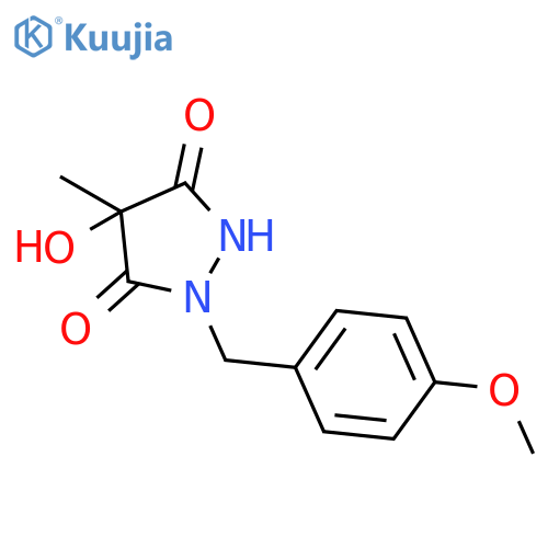 3,5-Pyrazolidinedione, 4-hydroxy-1-[(4-methoxyphenyl)methyl]-4-methyl- structure