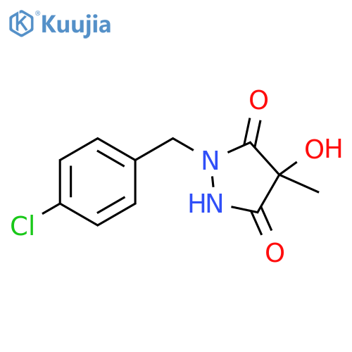 3,5-Pyrazolidinedione, 1-[(4-chlorophenyl)methyl]-4-hydroxy-4-methyl- structure