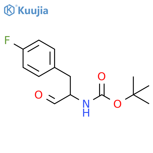 Carbamic acid, [2-(4-fluorophenyl)-1-formylethyl]-, 1,1-dimethylethyl ester (9CI) structure