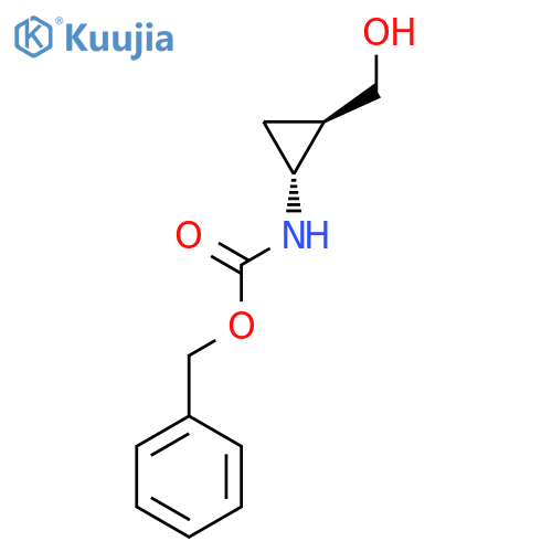 rac-benzyl N-[(1R,2R)-2-(hydroxymethyl)cyclopropyl]carbamate structure