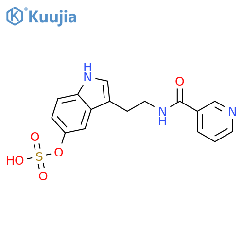 3-Pyridinecarboxamide, N-[2-[5-(sulfooxy)-1H-indol-3-yl]ethyl]- structure