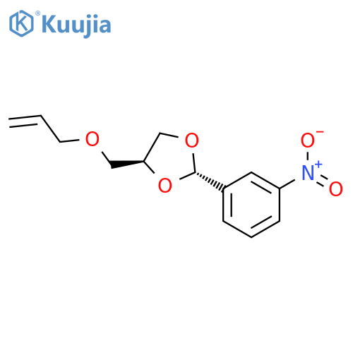 1,3-Dioxolane, 2-(3-nitrophenyl)-4-[(2-propenyloxy)methyl]-, trans- structure