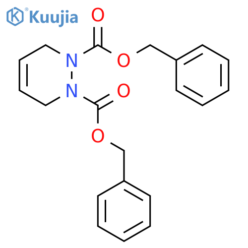 1,2-Pyridazinedicarboxylic acid, 3,6-dihydro-, bis(phenylmethyl) ester structure