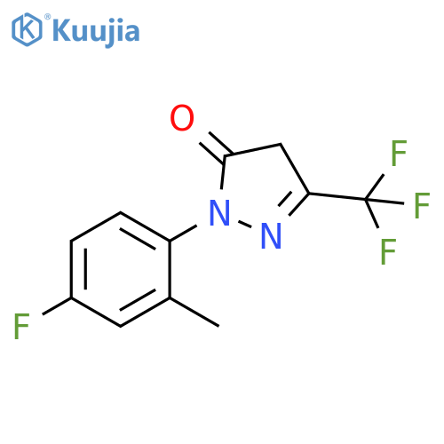 3H-Pyrazol-3-one, 2-(4-fluoro-2-methylphenyl)-2,4-dihydro-5-(trifluoromethyl)- structure