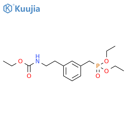 Carbamic acid, [2-[3-[(diethoxyphosphinyl)methyl]phenyl]ethyl]-, ethylester structure