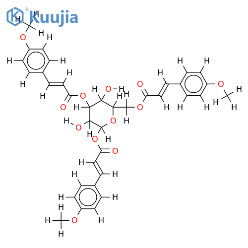 1,3,6-tri-O-p-methoxycinnamoyl-beta-D-glucose structure