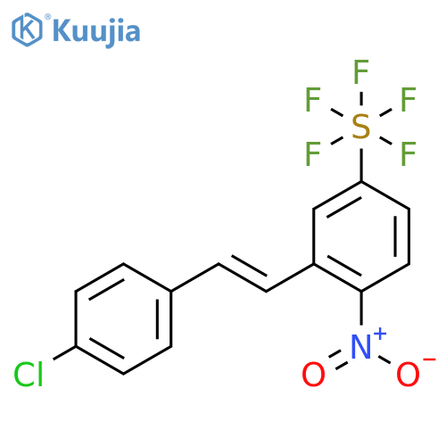 1-Nitro-2-2-(4-chlorophenyl)vinyl-4-(pentafluorosulfanyl)benzene structure