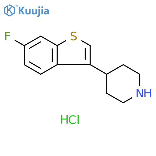 Piperidine, 4-(6-fluorobenzo[b]thien-3-yl)-, hydrochloride structure