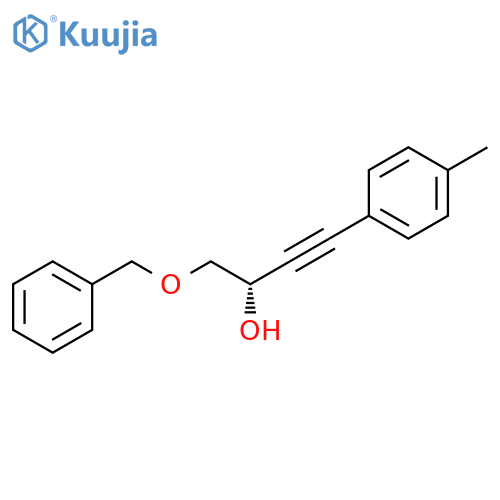 3-Butyn-2-ol, 4-(4-methylphenyl)-1-(phenylmethoxy)-, (S)- structure