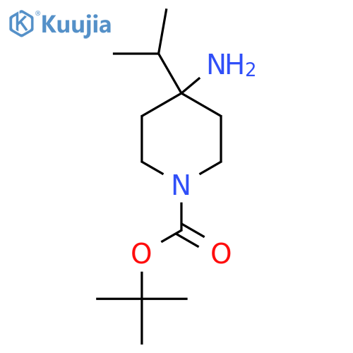 tert-butyl 4-amino-4-isopropyl-piperidine-1-carboxylate structure