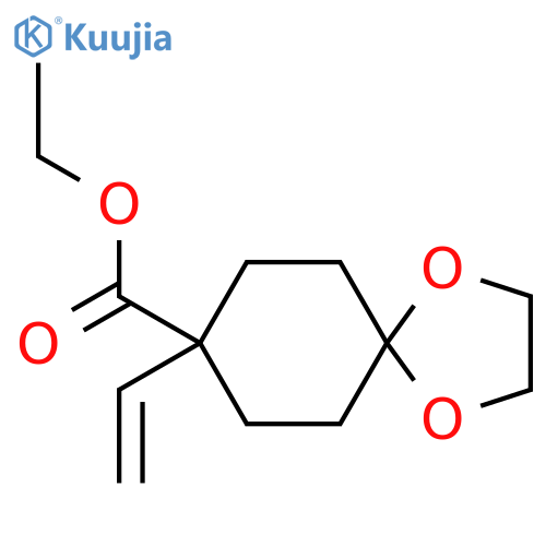 Ethyl 8-vinyl-1,4-dioxaspiro[4.5]decane-8-carboxylate structure